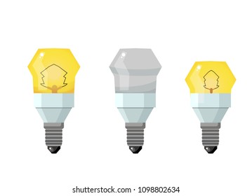 light bulbs, ideas, vector