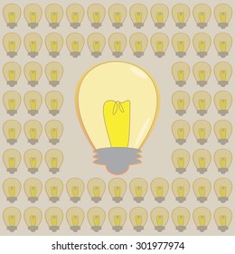 light bulbs idea,Vector illustrations