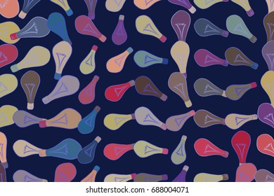 light bulbs illustrations background abstract, hand drawn. Idea conceptual. Vector graphic.