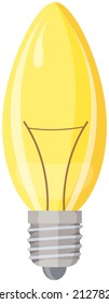 Light bulbs and lamps. Electric LEDs and incandescent lamps or energy-saving lighting fixtures. Light bulbs with different base shapes. Electrical appliances for creating interior light