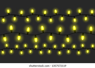 light bulbs in a line set