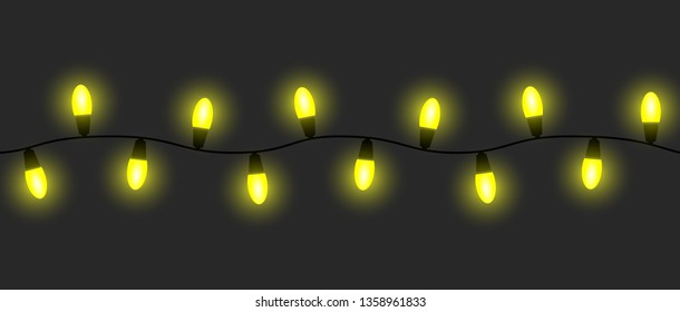 light bulbs in a line set