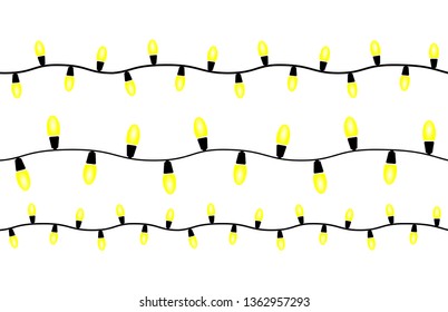 light bulbs in a line set