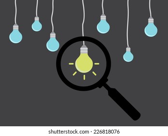 light bulbs with magnifier
