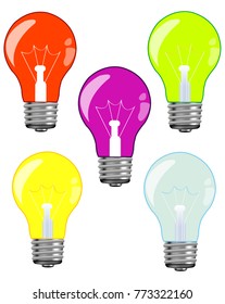 Light bulbs of the miscellaneous of the colour