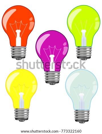 Light bulbs of the miscellaneous of the colour