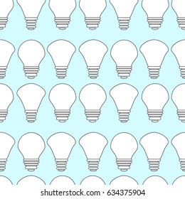 Light bulbs on a blue background