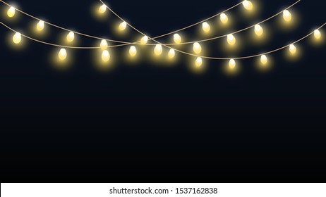 Light bulbs on dark backround vector illustration  