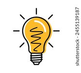Light bulbs on white background
