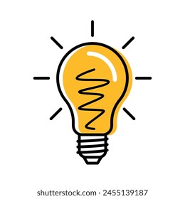 Light bulbs on white background