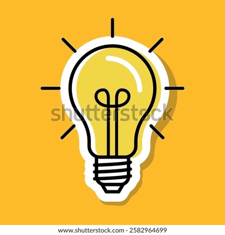 Light bulbs on yellow background