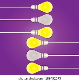 Light bulbs pattern. vector / illustration