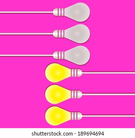 Light bulbs pattern. vector / illustration