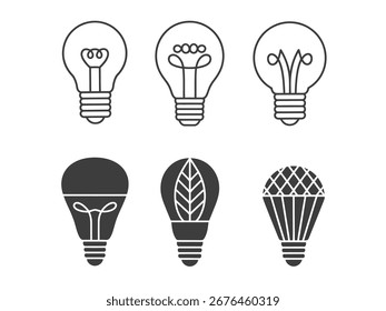 Light bulbs vector. light symbol. vector illustration.