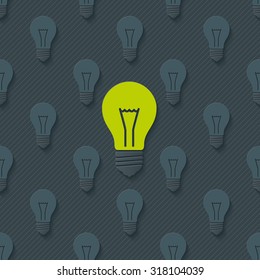 Light bulbs wallpaper. 3d seamless background. Vector EPS10.