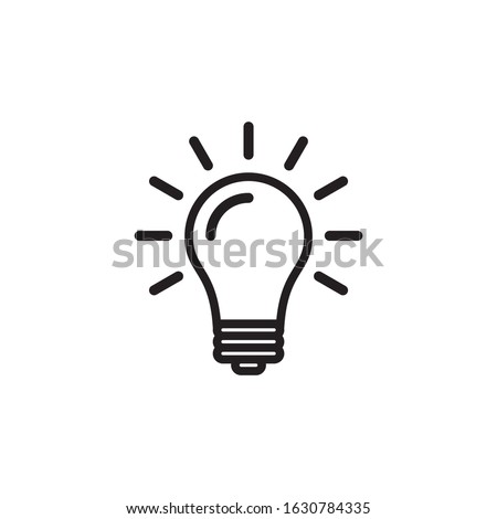 Light buld icon, Idea icon, lamp icon vector