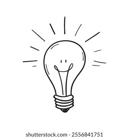 light bulp lamp idea energy symbol icon vector isolated on white