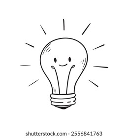 light bulp lamp idea energy symbol icon vector isolated on white