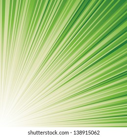 light burst background. vector. green color