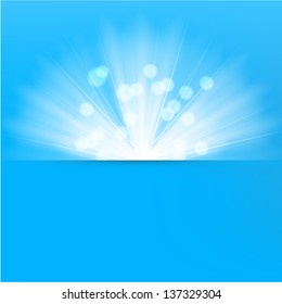 Light burst blue background