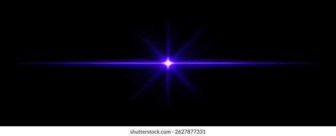 Light burst. Blue flash with vertical line glow, high-energy ray effect, strong horizontal highlight, dramatic light concept.