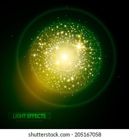 Light burst effect.  Vector illustration