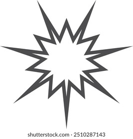 Light burst line icon. Explosion effect symbol