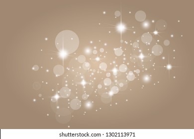 light burst over brown background
