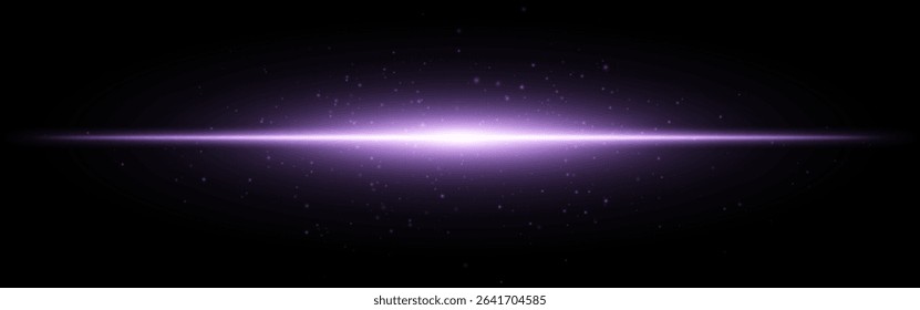 Light burst set icon. Aqua horizontal flash with subtle particles and gradient beam on dark background, perfect for tech or digital interface themes.