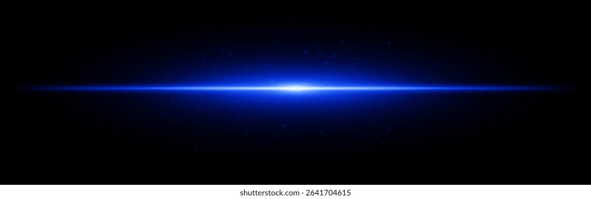 Light burst set icon. Aqua horizontal flash with subtle particles and gradient beam on dark background, perfect for tech or digital interface themes.