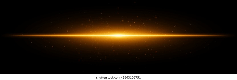 Ícone de conjunto de intermitência luminosa. Flash horizontal Aqua com partículas sutis e feixe de gradiente no fundo escuro, perfeito para temas de interface digital ou tecnológica.