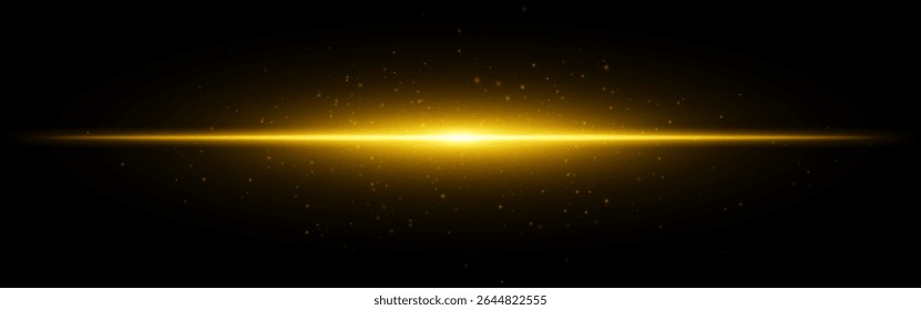 Light burst set icon. Aqua horizontal flash with subtle particles and gradient beam on dark background, perfect for tech or digital interface themes.