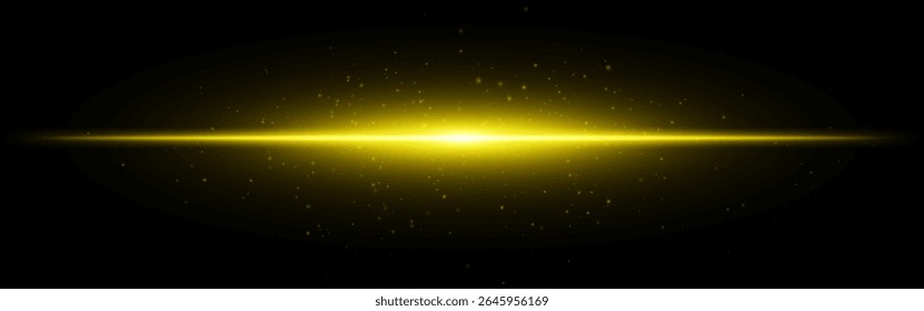Ícone de conjunto de intermitência luminosa. Flash horizontal Aqua com partículas sutis e feixe de gradiente no fundo escuro, perfeito para temas de interface digital ou tecnológica.
