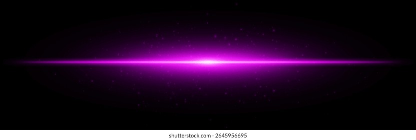 Ícone de conjunto de intermitência luminosa. Flash horizontal Aqua com partículas sutis e feixe de gradiente no fundo escuro, perfeito para temas de interface digital ou tecnológica.