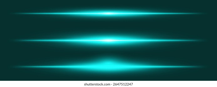 Conjunto de ráfaga de luz. Haz azul intenso con destellos y partículas suaves sobre negro, adecuado para el espacio, la energía o el diseño de interfaz futurista.