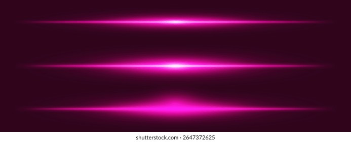 Light burst set. Intense pink beam with sparkles and soft particles over black, fitting for space, energy, or futuristic interface design.