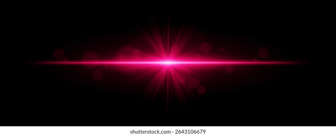 Light burst. Star-shaped flash with radial rays and soft bokeh on black background, ideal for magic, fantasy or romantic glow effects.