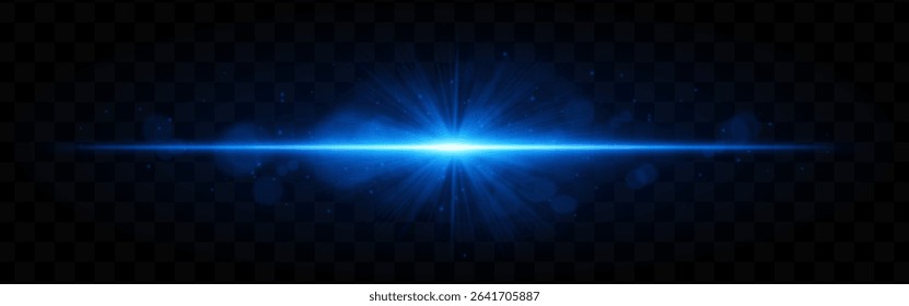 Light burst. Teal radiant glow with burst rays and soft floating sparkles on checkered transparent background, suitable for sci-fi themes.