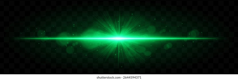 Light burst. Teal radiant glow with burst rays and soft floating sparkles on checkered transparent background, suitable for sci-fi themes.