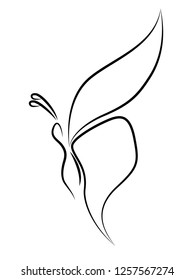Light butterfly for cards or as icons.