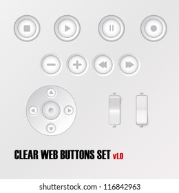 Light buttons vector set.