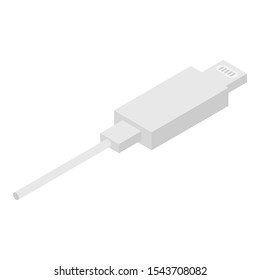 Light cable icon. Isometric of light cable vector icon for web design isolated on white background