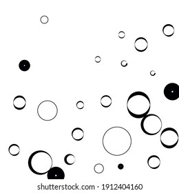 Light Calm Curves Elegant Circles Modern Design. Circle White Strict Geometrical Vector Illustration. Black Oval Round Modern Style Background. Retro Classical Luxury Minimal Ornamental Fabrics.