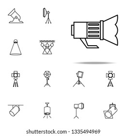 light for camera icon. Spotlight icons universal set for web and mobile