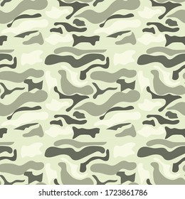 Light camouflage seamless pattern. Vector illustration.