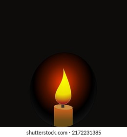 eine Kerze im Dunkeln leuchten lassen, Vektorgrafik