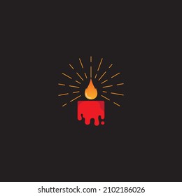 LIGHT  CANDLE  LOGO  DESIGN  ICON  ILLUSTRATION  SYMBOL