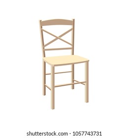 A light chair. Modern furniture for interior. Isolated icons. Vector illustration

