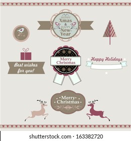 light christmas labels