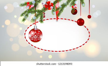Light Christmas tree banner